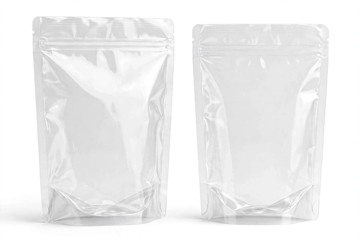 Clear stand up zip pouch- 14x20cm(500g-600g capacity)